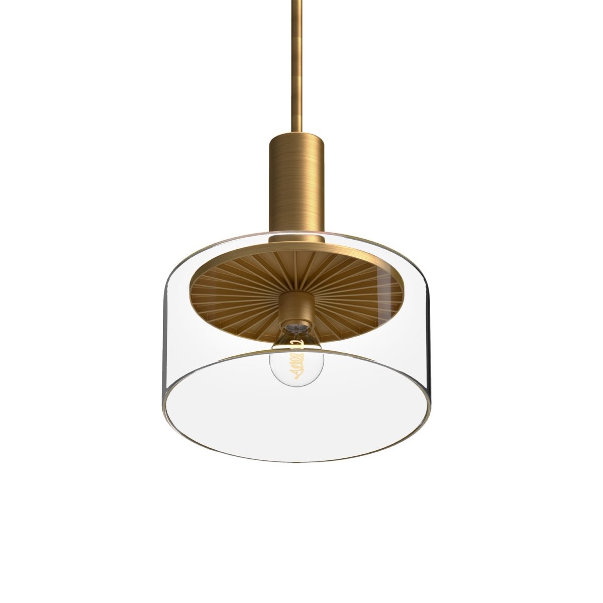 Suspension Royale - Verre d'or / transparent âgé by Alora Lighting | Luminaires & cie