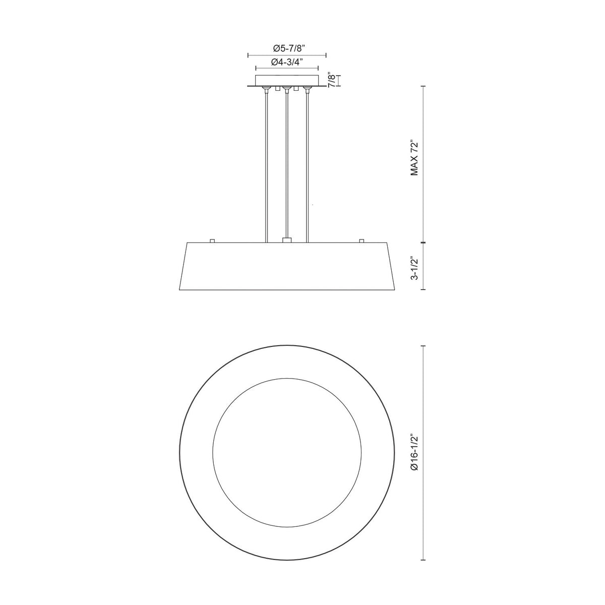 Suspension Sampson Blanc – vue 4