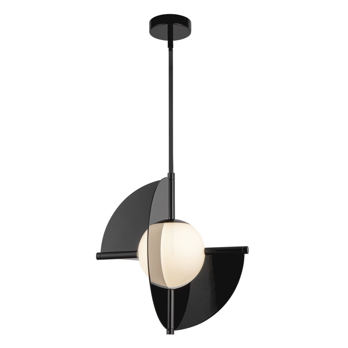 Suspension Scorpio - Verre noir / opale brillant by Kuzco Lighting | Luminaires & cie