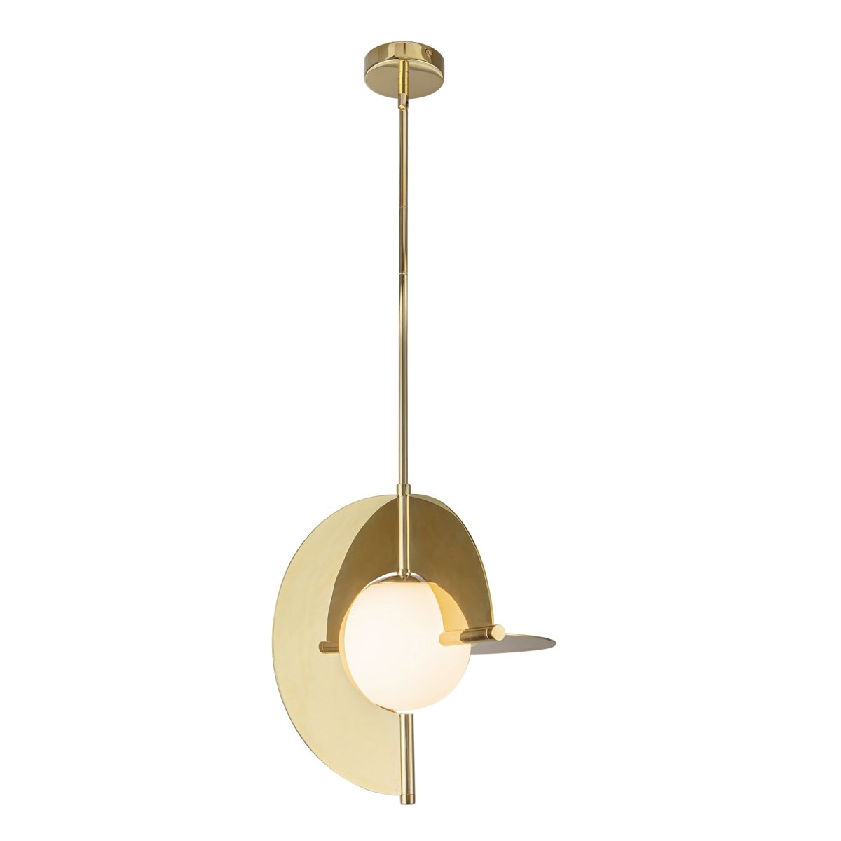 Suspension Scorpio - Laiton métallique / verre opal by Kuzco Lighting | Luminaires & cie