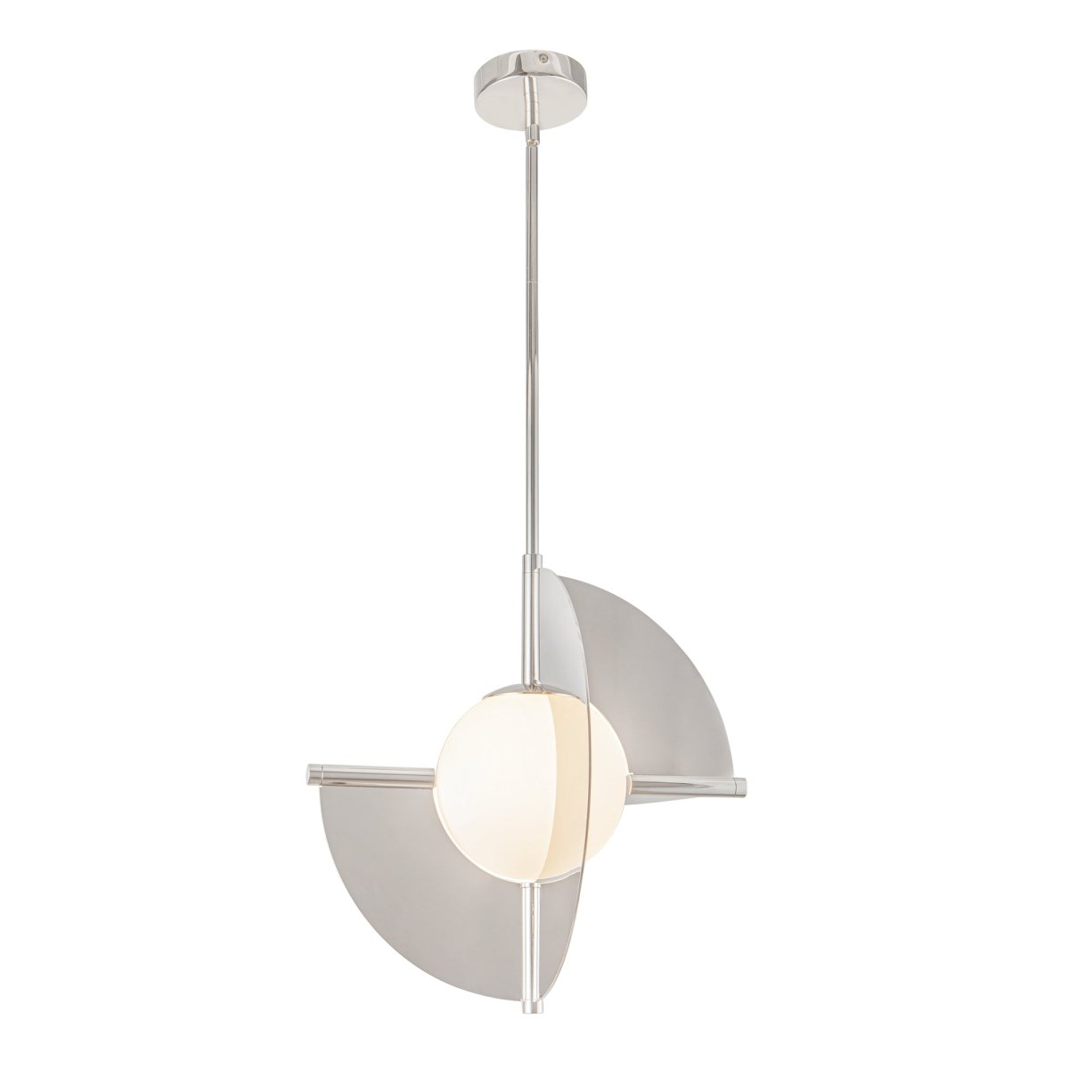 Suspension Scorpio - Nickel / Verre d'opale poli by Kuzco Lighting | Luminaires & cie