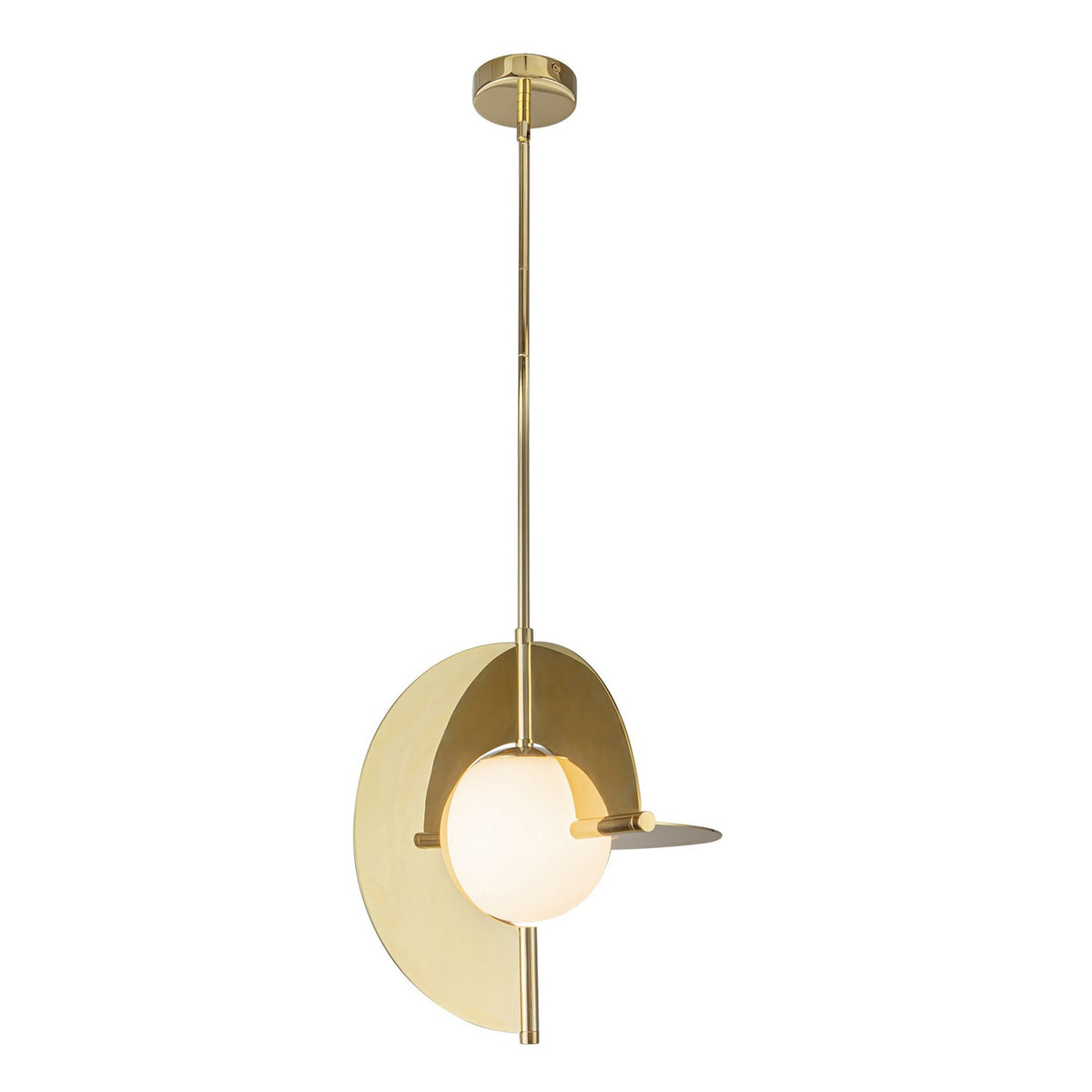 Suspension Scorpio Laiton métallisé / Verre opale – vue 3
