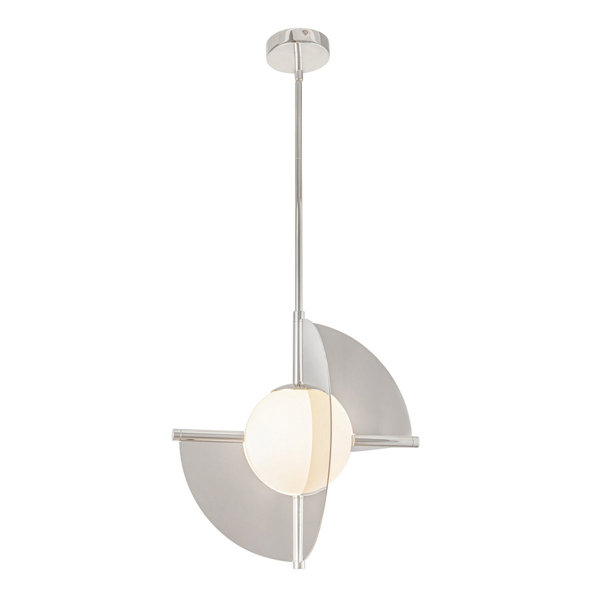 Suspension Scorpio Nickel poli / Verre opale – Kuzco Lighting