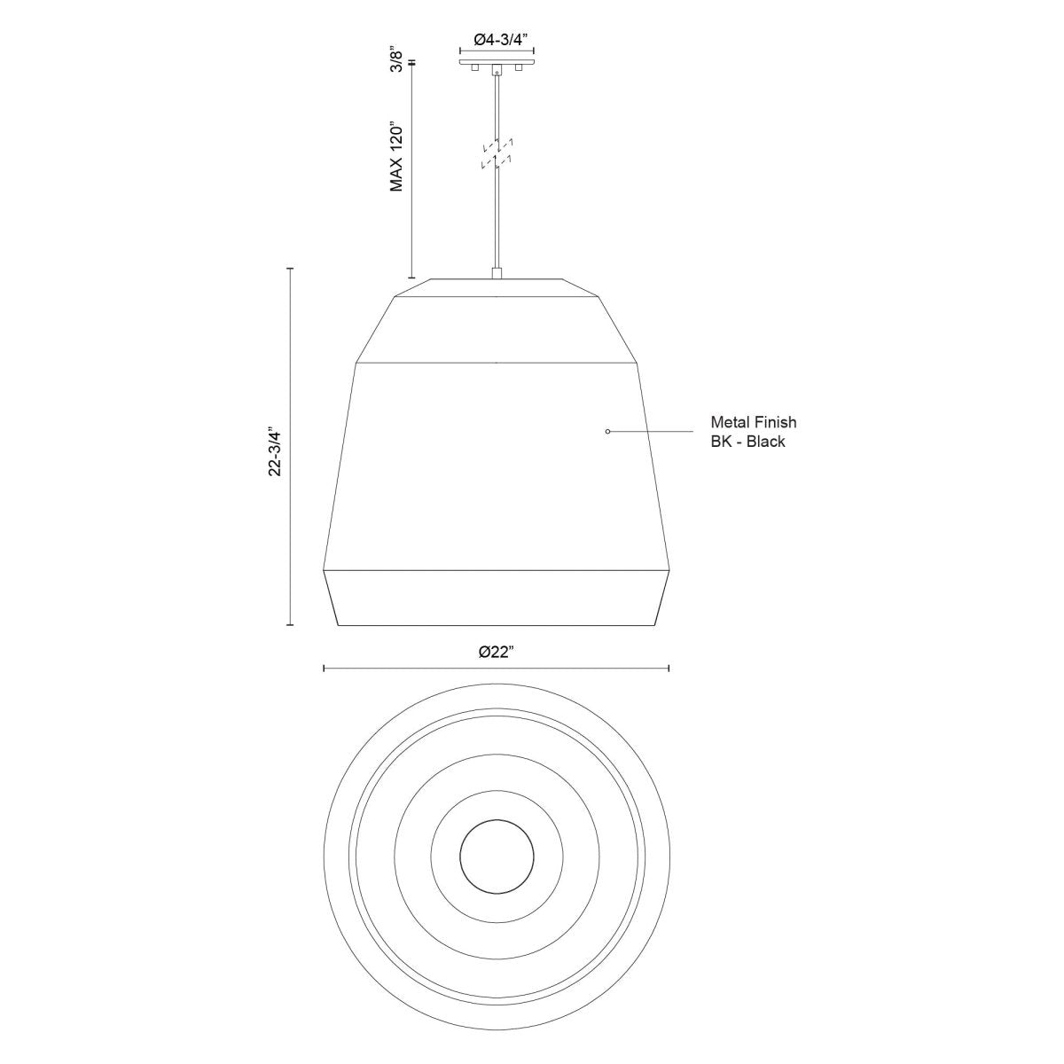 Suspension Sedona - 22" by Kuzco Lighting | Luminaires & cie