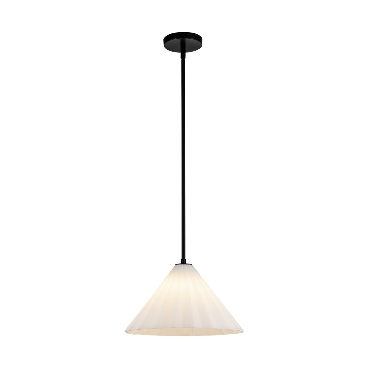 Suspension Serena - Verre noir / opale mat 13 5/8" by Alora Lighting | Luminaires & cie