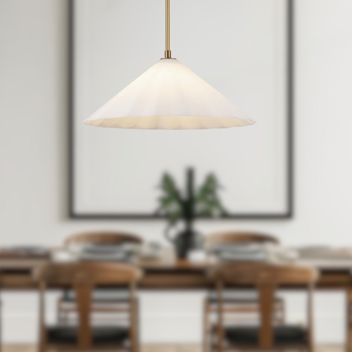 Suspension Serena - Verre d'or / opale âgé 20 1/2" by Alora Lighting | Luminaires & cie
