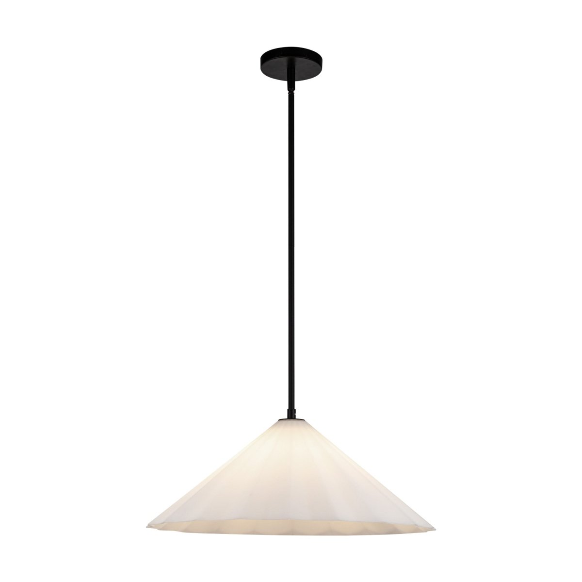 Suspension Serena - Verre noir / opale mat 20 1/2" by Alora Lighting | Luminaires & cie