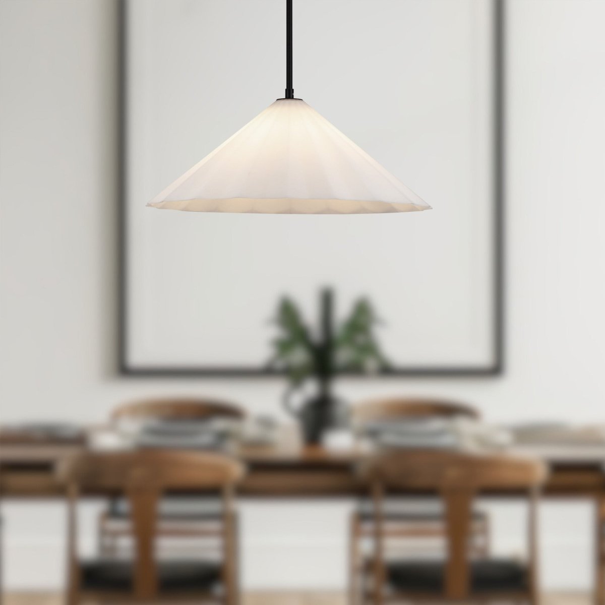 Suspension Serena - Verre noir / opale mat 20 1/2" by Alora Lighting | Luminaires & cie