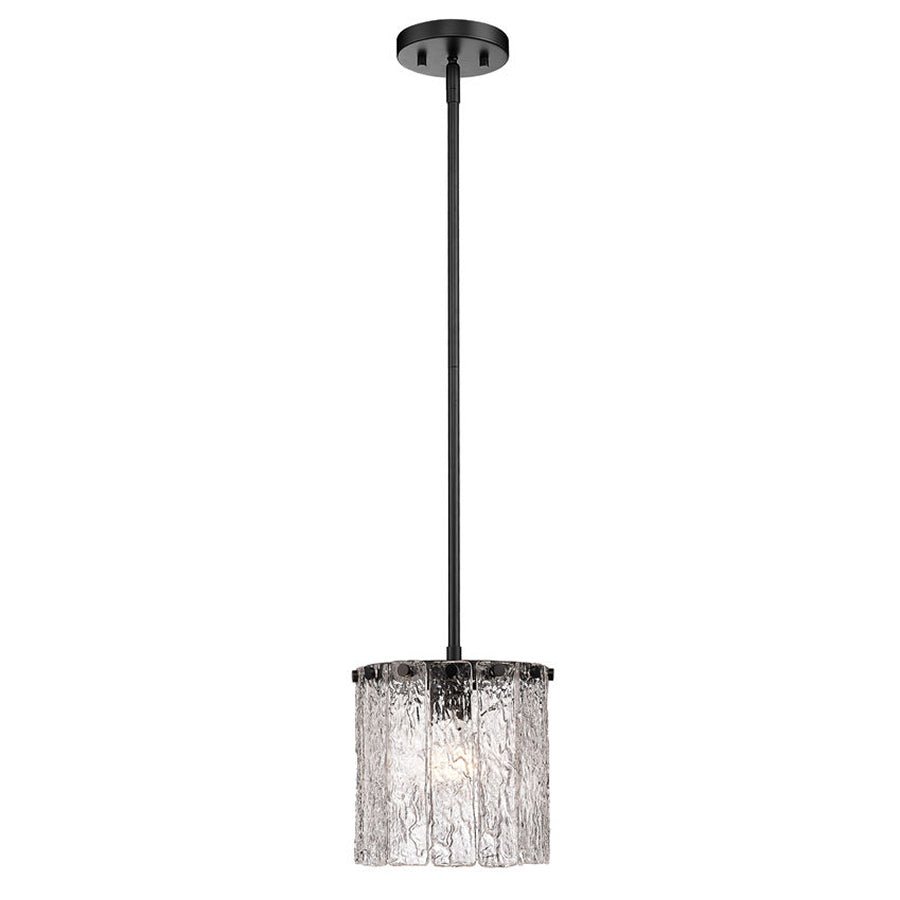 Suspension simple Glacier - Noir mat 8 1/2" by Z - Lite | Luminaires & cie