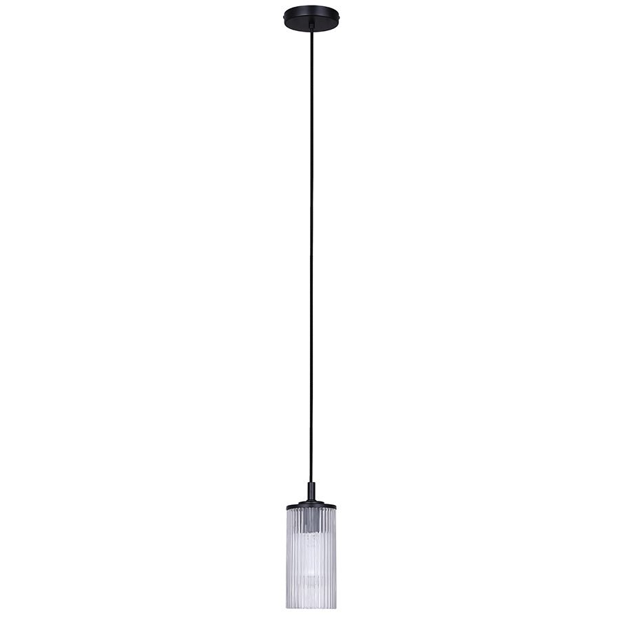 Suspension simple Kinslea - Noir mat Verre clair by Canarm | Luminaires & cie