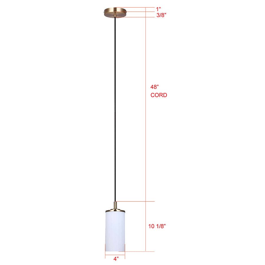 Suspension simple Kinslea - Or Verre clair by Canarm | Luminaires & cie