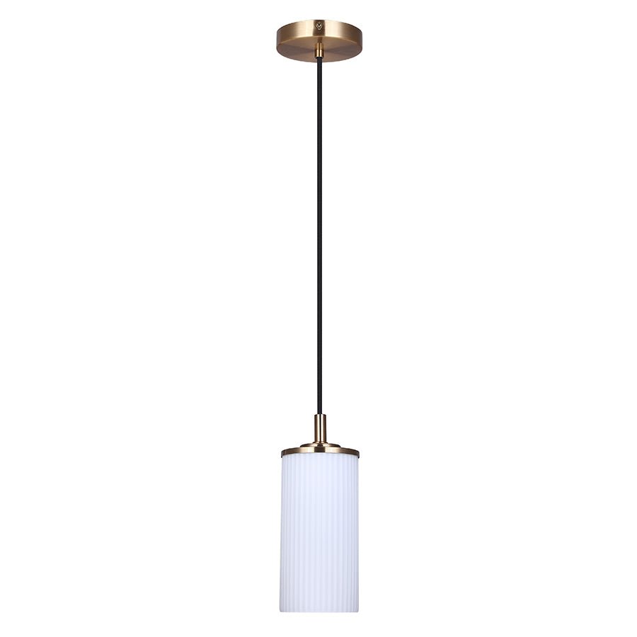 Suspension simple Kinslea - Or Verre clair by Canarm | Luminaires & cie