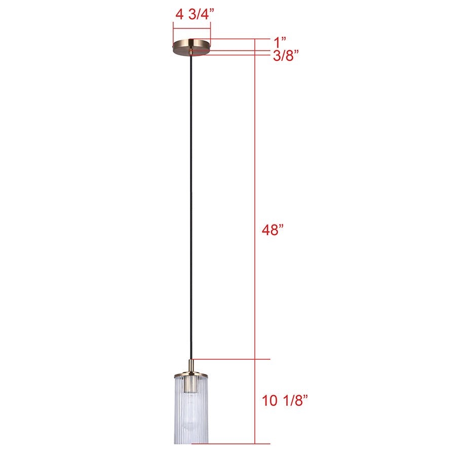Suspension simple Kinslea - Or Verre clair by Canarm | Luminaires & cie