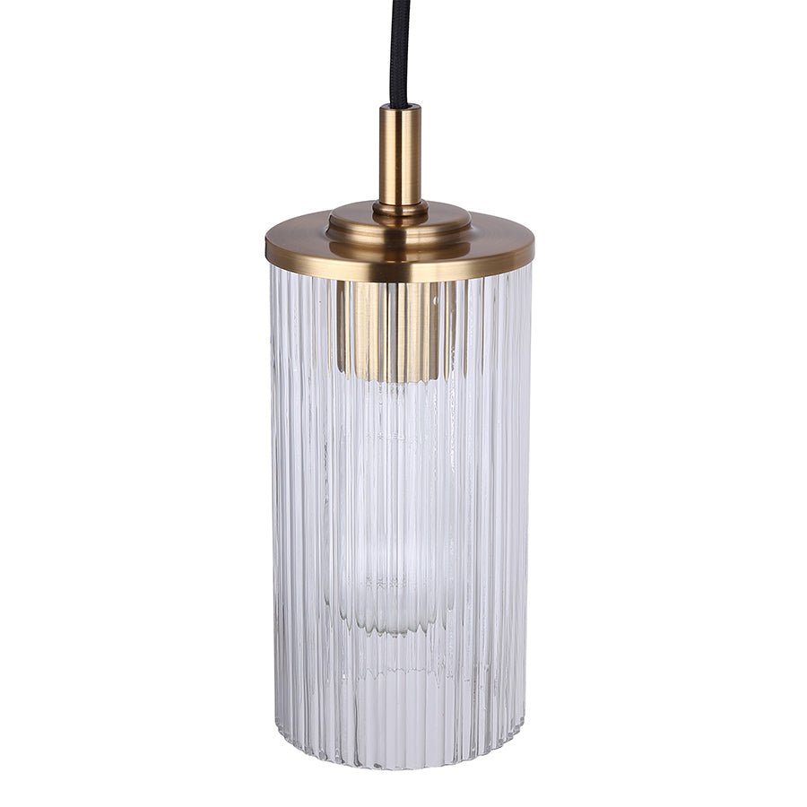Suspension simple Kinslea - Or Verre blanc by Canarm | Luminaires & cie