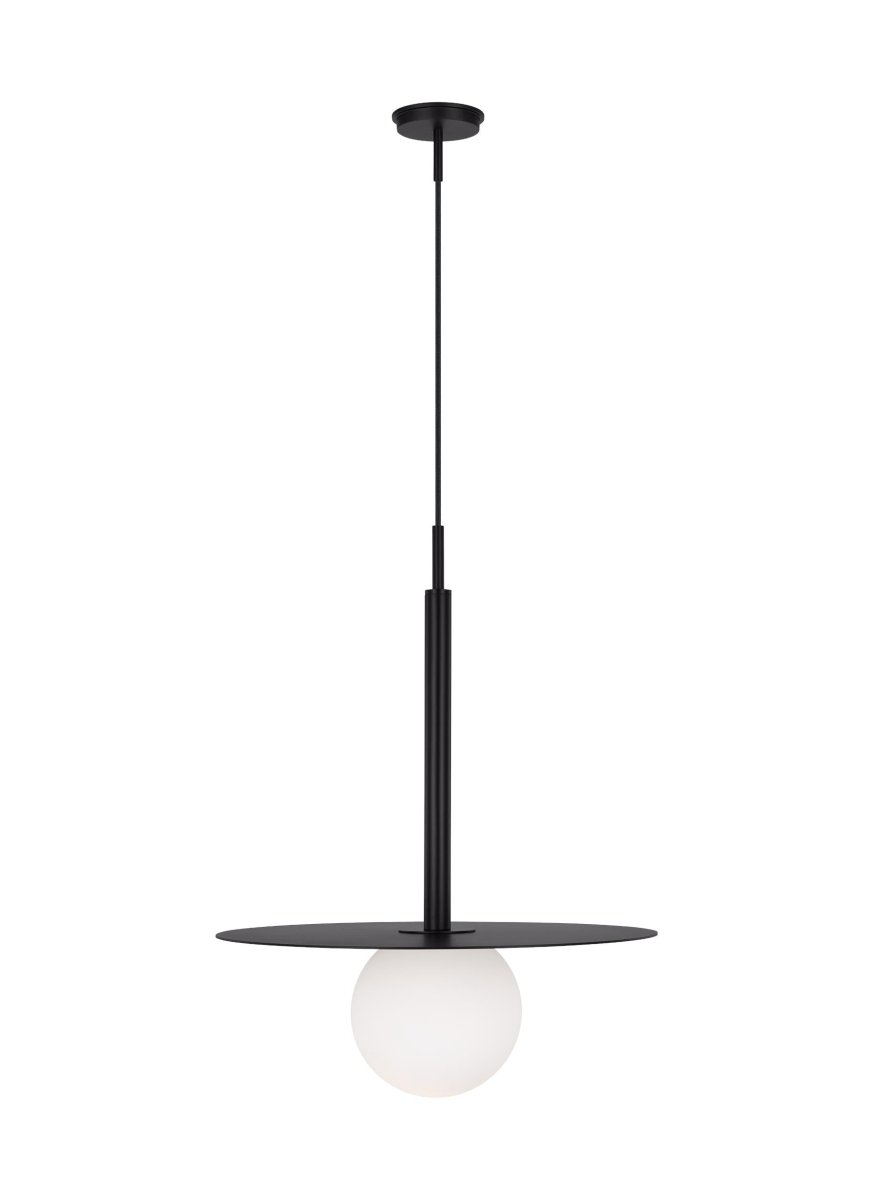 Suspension simple Nodes Boule - Noir de minuit by Visual Comfort Studio | Luminaires & cie