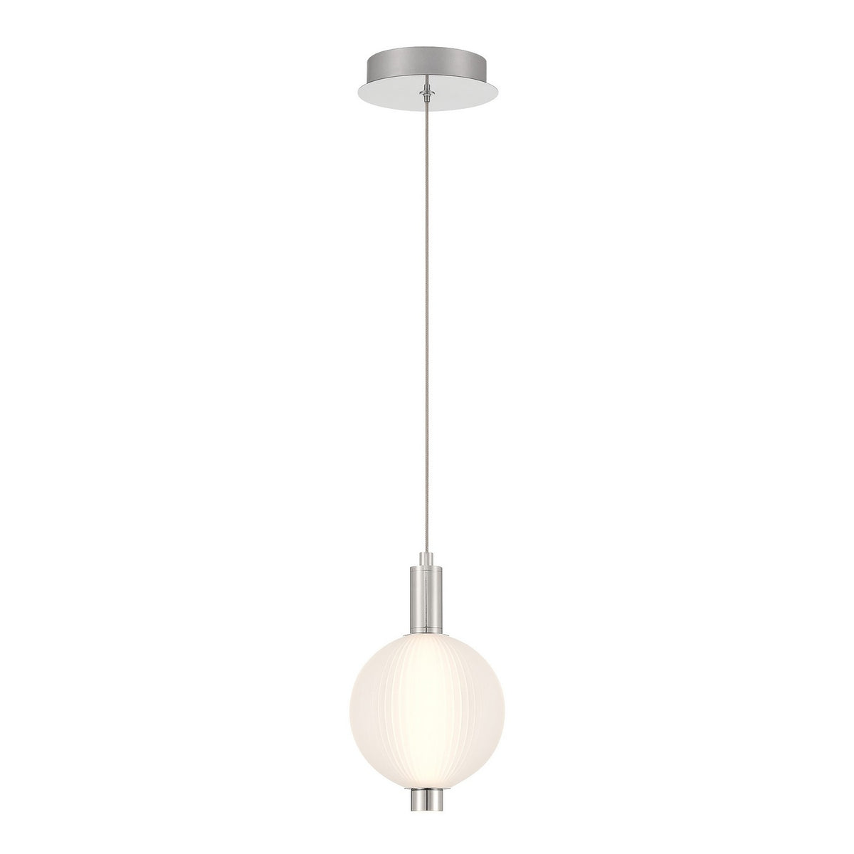 Mini-suspension Palmas Nickel poli, nombre ampoules 1 – Eurofase