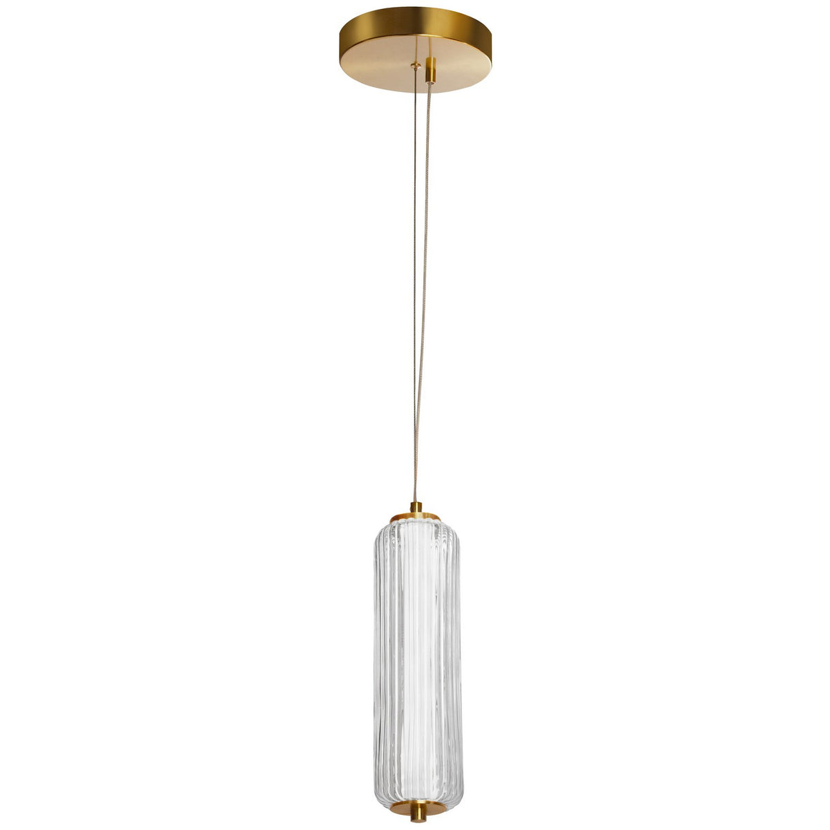 Mini-suspension Ramona Transparent / Laiton vieilli – Dainolite