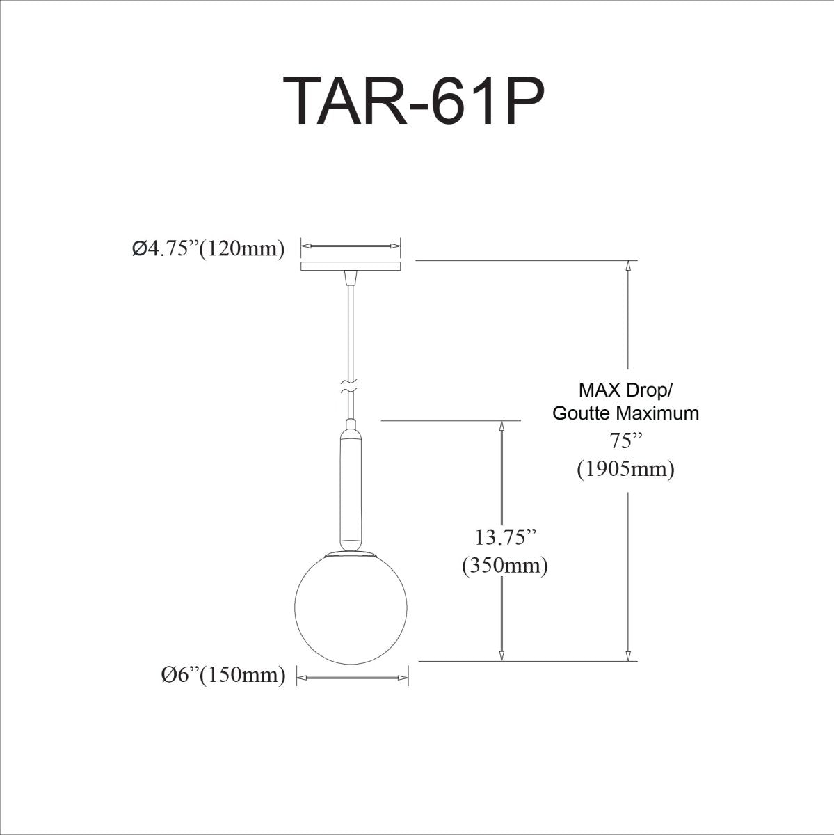 Suspension simple Tara - Laiton vieilli Blanc opal by Dainolite | Luminaires & cie