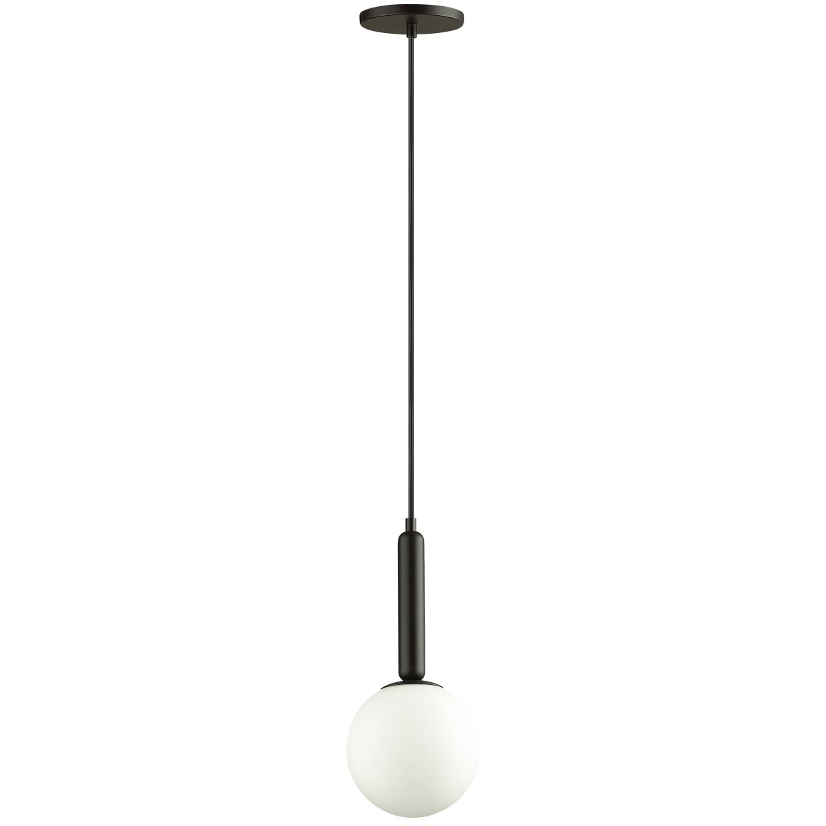 Suspension simple Tara - Noir Blanc opal by Dainolite | Luminaires & cie