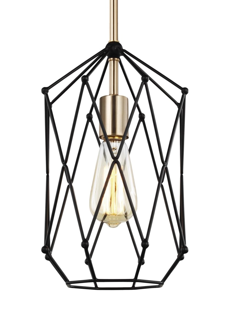 Suspension simple Zarra - Laiton satiné by Visual Comfort Studio | Luminaires & cie