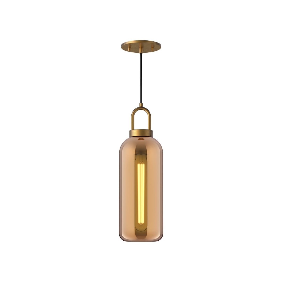 Suspension Soji - Verre d'or / cuivre âgé 5 1/8" by Alora Lighting | Luminaires & cie