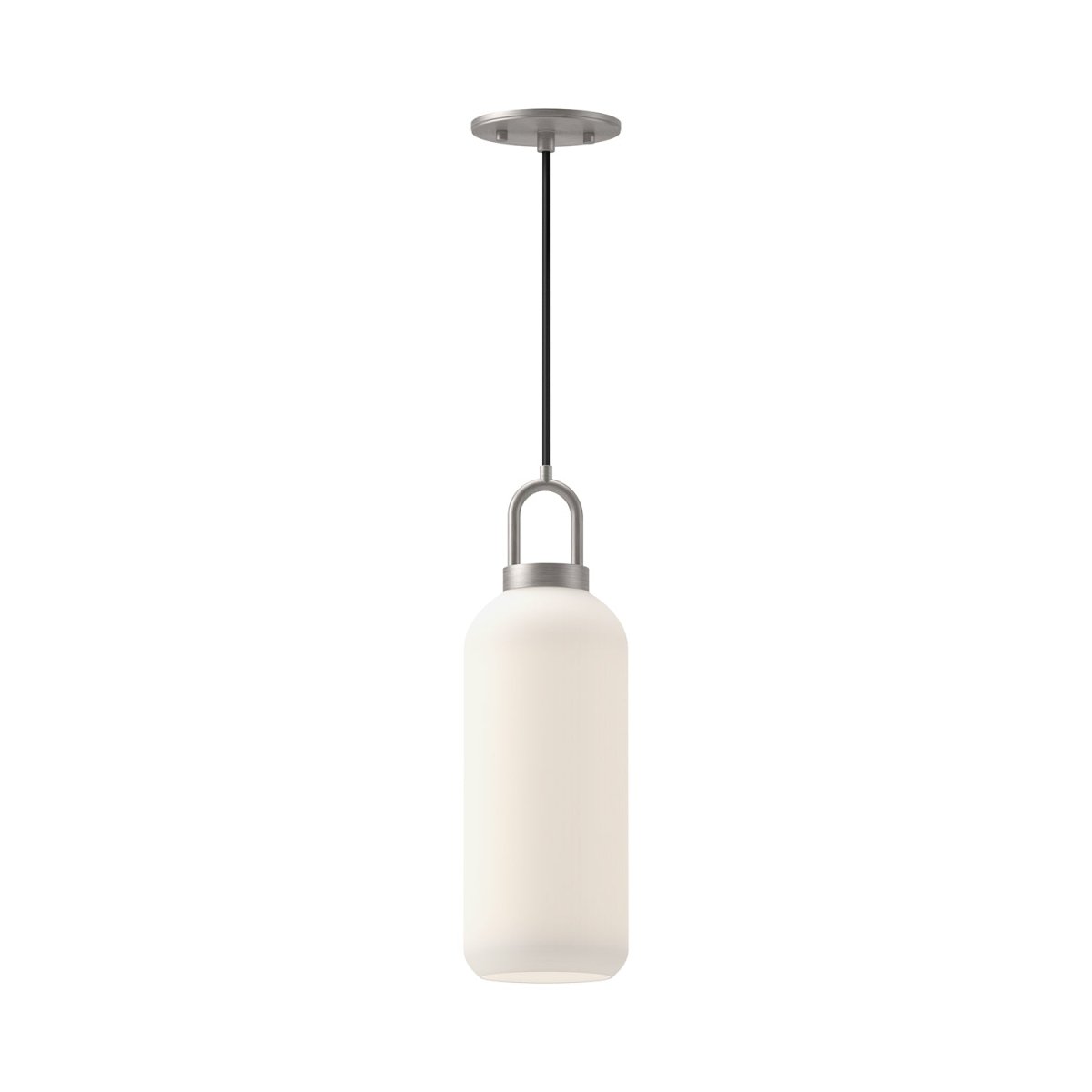 Suspension Soji - Nickel / Opale Brossed Verre 5 1/8" by Alora Lighting | Luminaires & cie