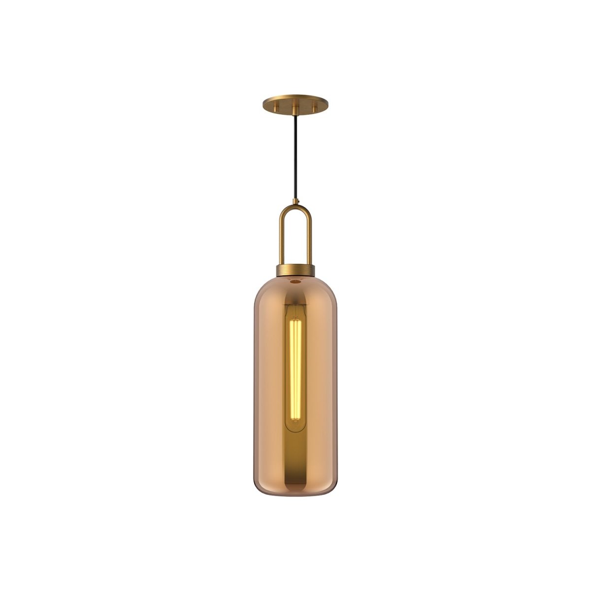 Suspension Soji - Verre d'or / cuivre âgé 6" by Alora Lighting | Luminaires & cie