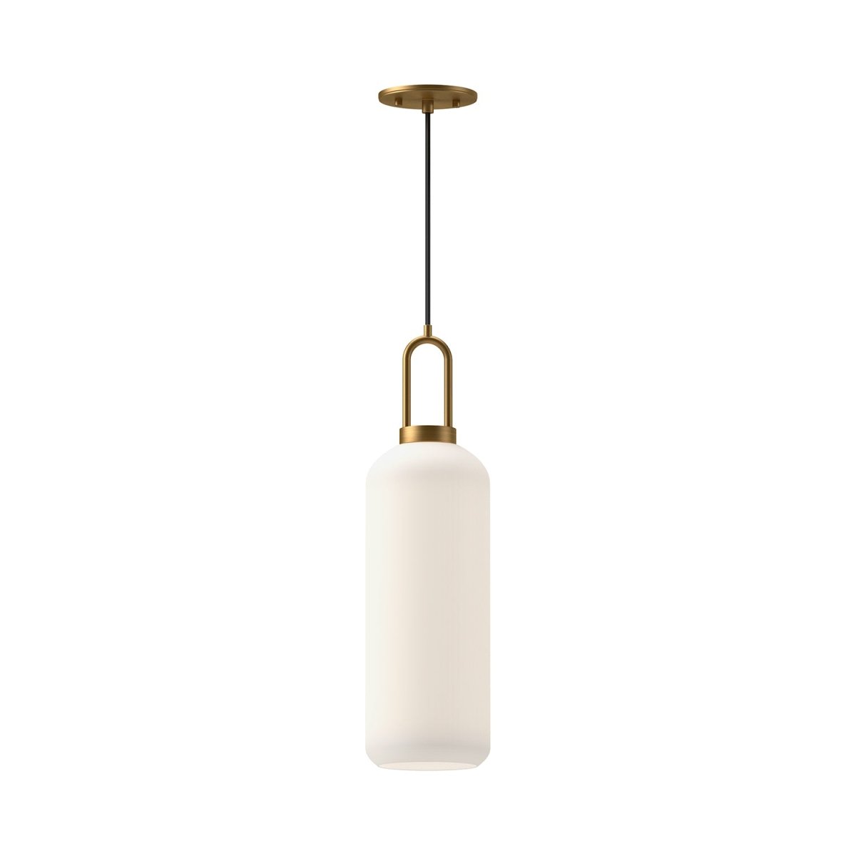 Suspension Soji - Verre mate d'or / opale âgé 6" by Alora Lighting | Luminaires & cie