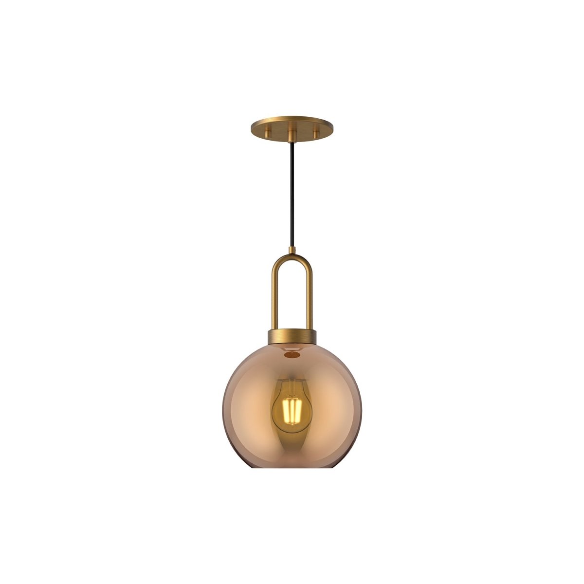 Suspension Soji - Verre d'or / cuivre âgé 7 7/8" by Alora Lighting | Luminaires & cie