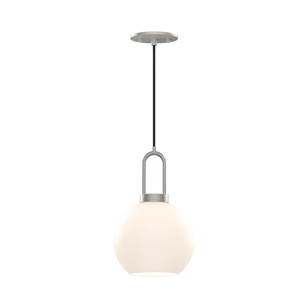 Suspension Soji - Nickel / Opale Brossed Verre 7 7/8" by Alora Lighting | Luminaires & cie