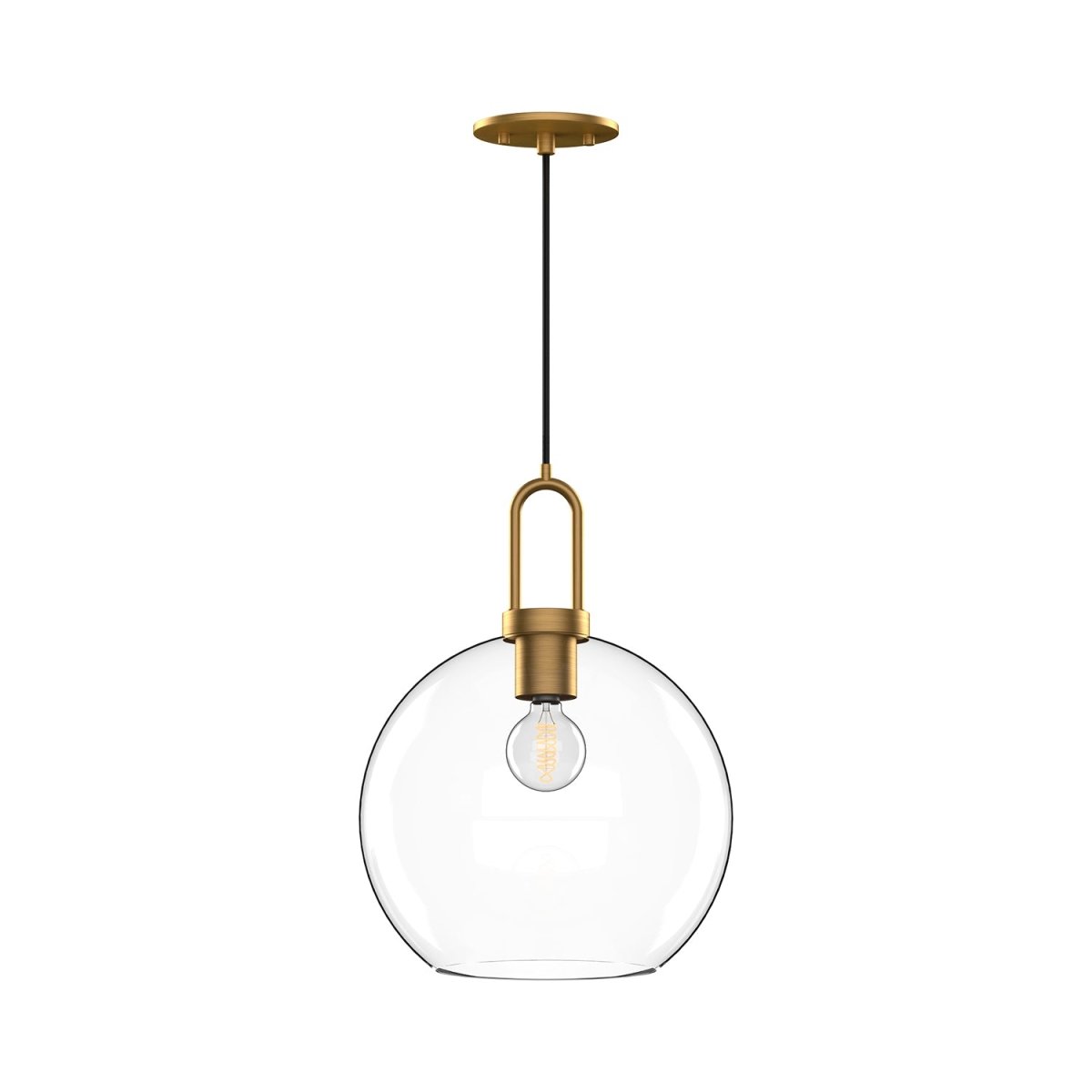 Suspension Soji - Verre d'or / transparent âgé 9 7/8" by Alora Lighting | Luminaires & cie