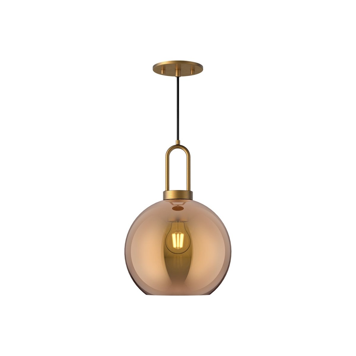 Suspension Soji - Verre d'or / cuivre âgé 9 7/8" by Alora Lighting | Luminaires & cie