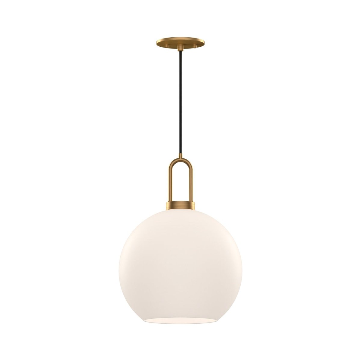 Suspension Soji - Verre mate d'or / opale âgé 9 7/8" by Alora Lighting | Luminaires & cie