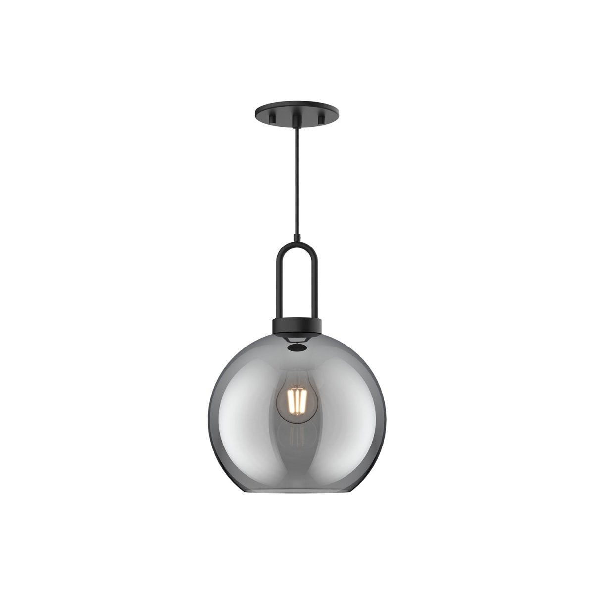 Suspension Soji - Verre massif noir / fumé 9 7/8" by Alora Lighting | Luminaires & cie
