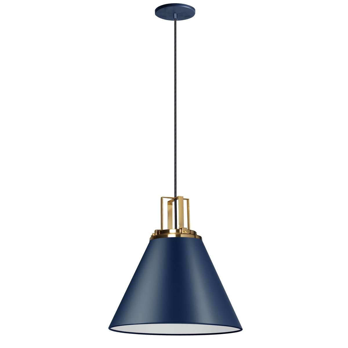 Suspension Sonus - Laiton vieilli Bleu by Dainolite | Luminaires & cie