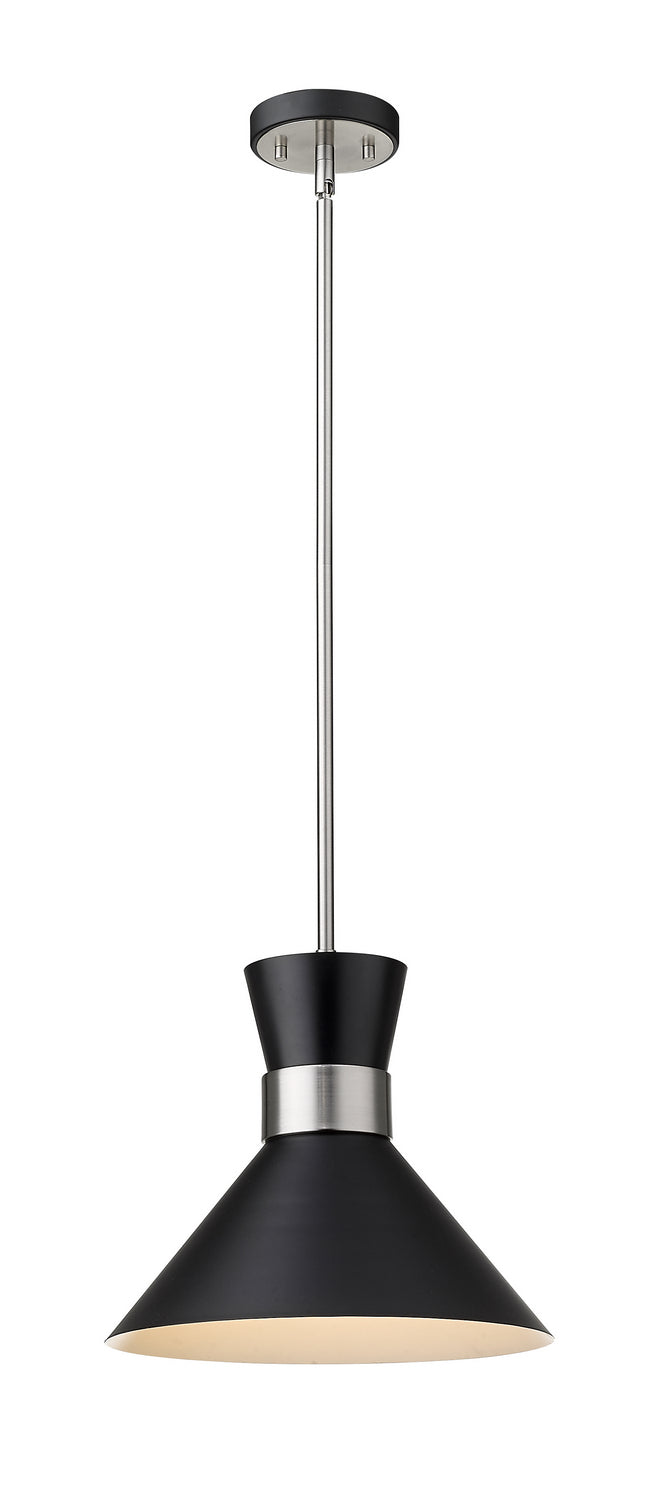 Suspension Soriano Noir mat + Nickel brossé – Z-Lite