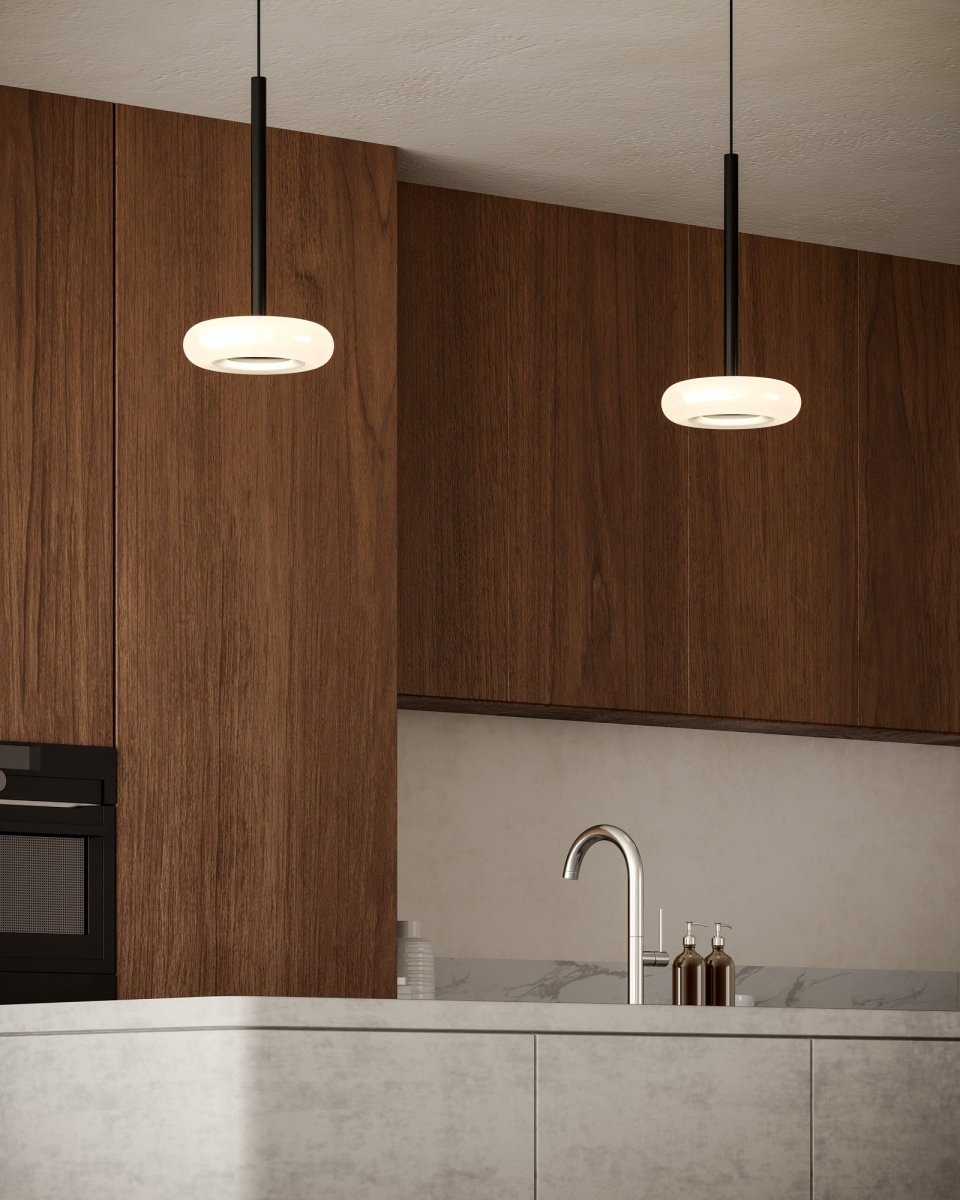 Suspension Stephord - Verre noir / givré by Kuzco Lighting | Luminaires & cie