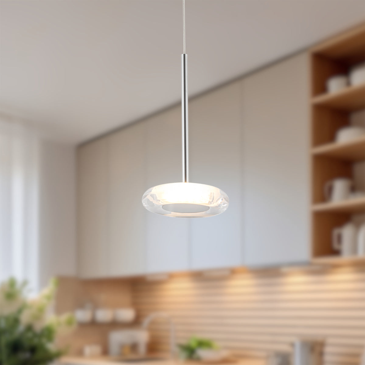 Mini-suspension Stephord Chrome / Transparent – vue 4