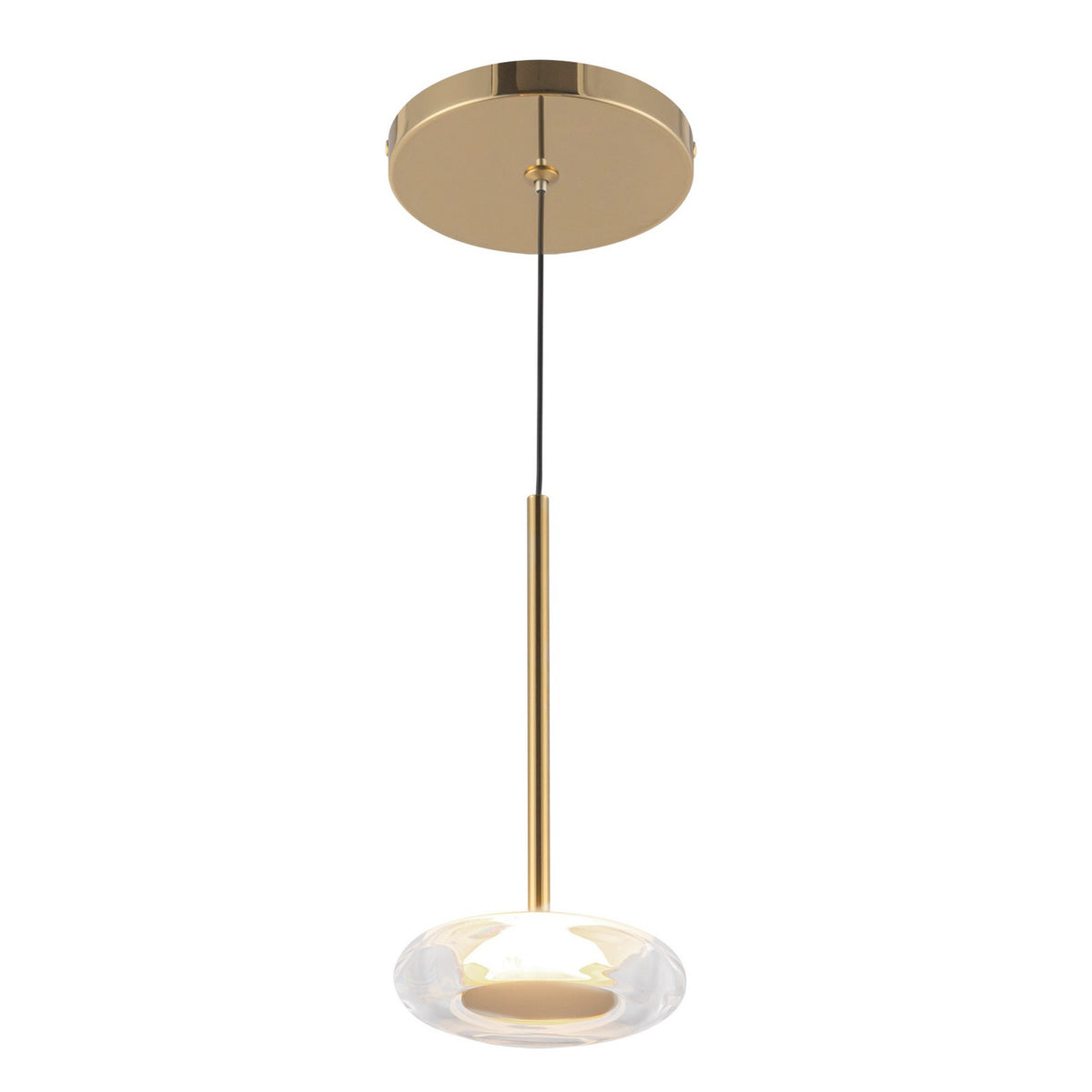 Mini-suspension Stephord Laiton métallisé / Transparent – Kuzco Lighting