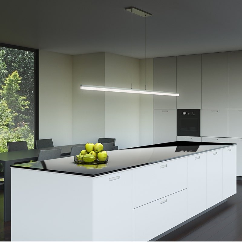 Suspension Stiletto - Blanc satiné 24.25" by Sonneman | Luminaires & cie