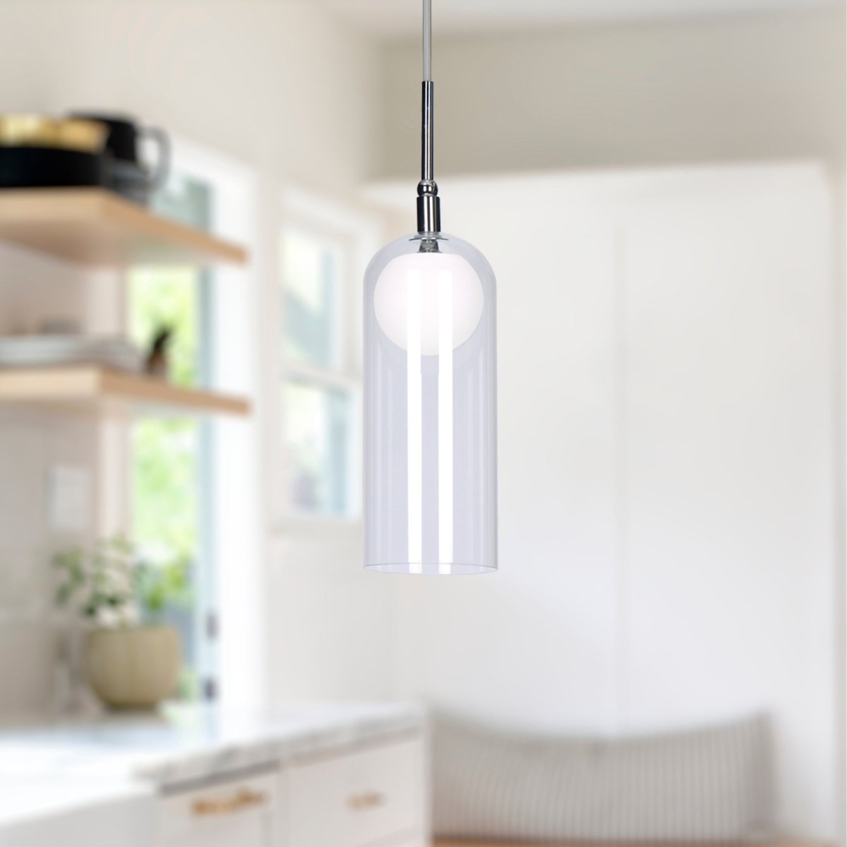 Suspension Stylo - Chrome by Kuzco Lighting | Luminaires & cie