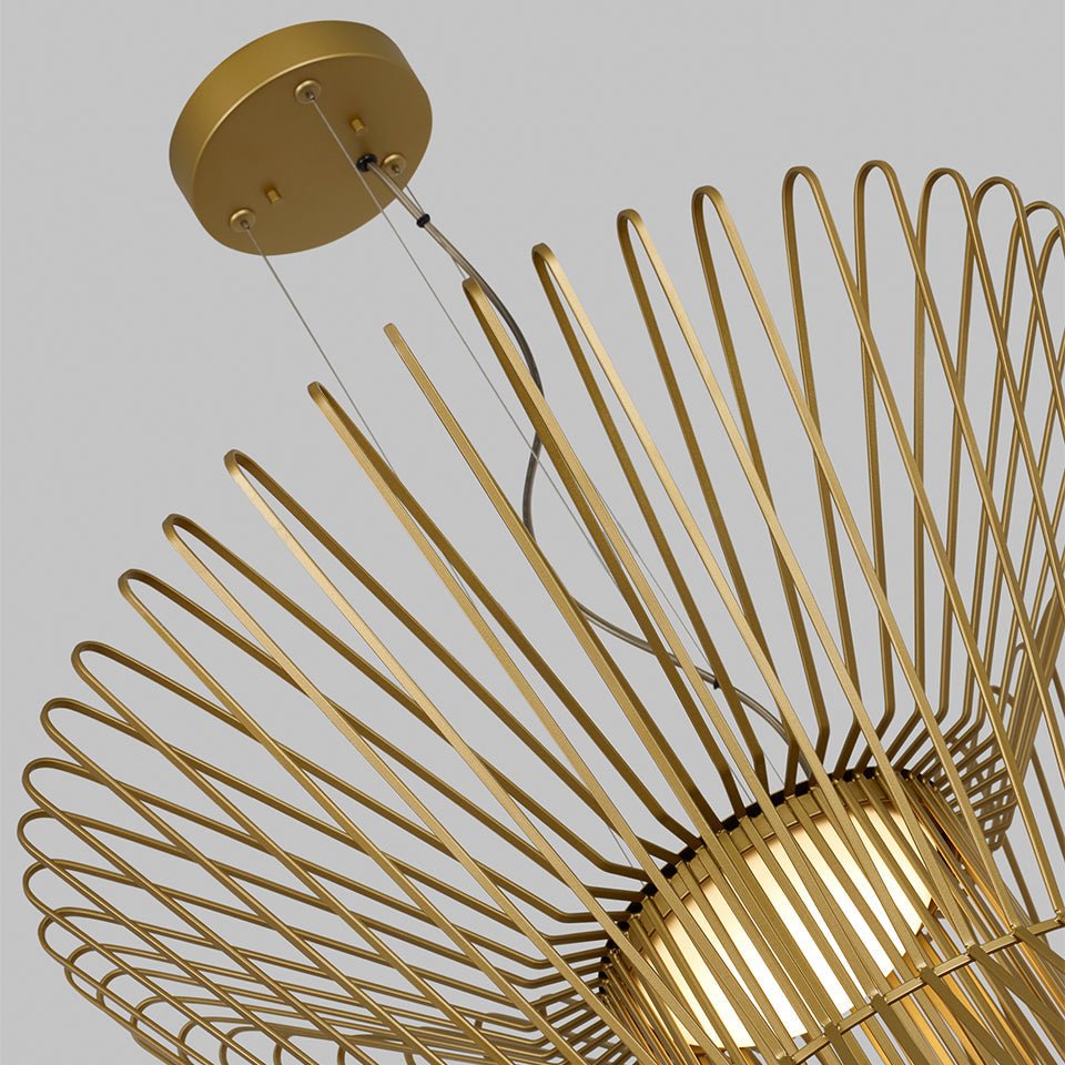 Suspension Syrma Grande - Or satiné 19" by Tech Lighting | Luminaires & cie