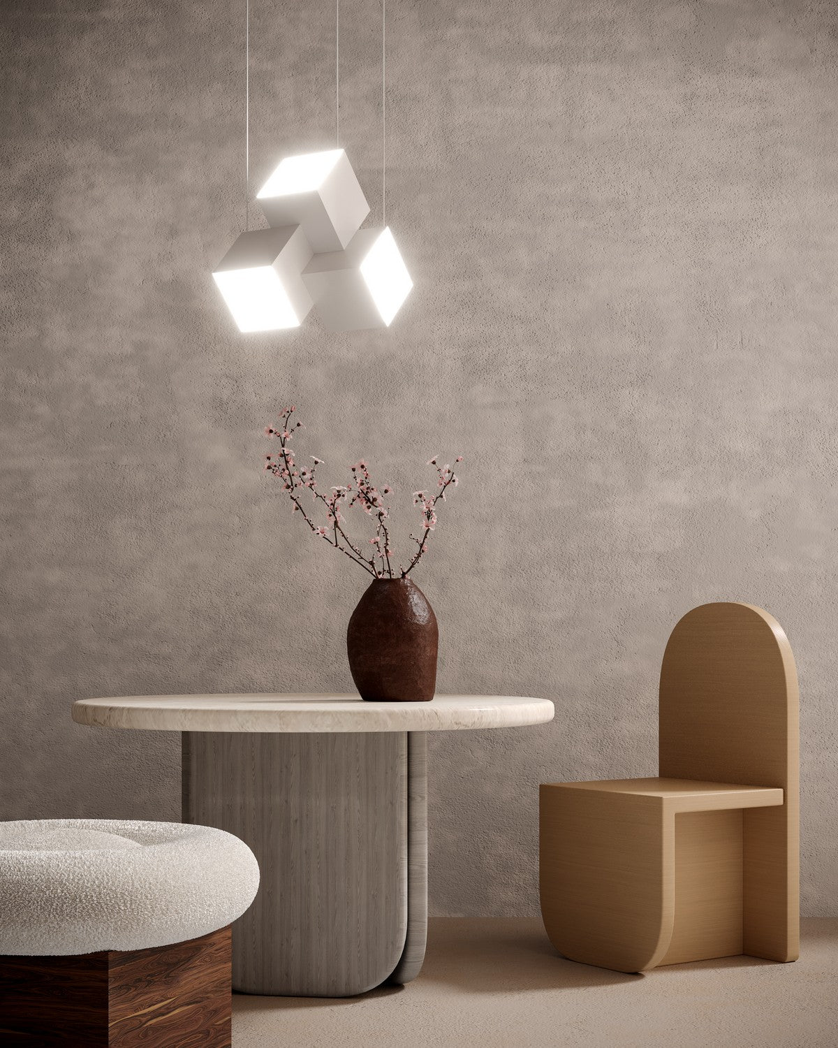 Suspension multiple Tetra Blanc – vue 4