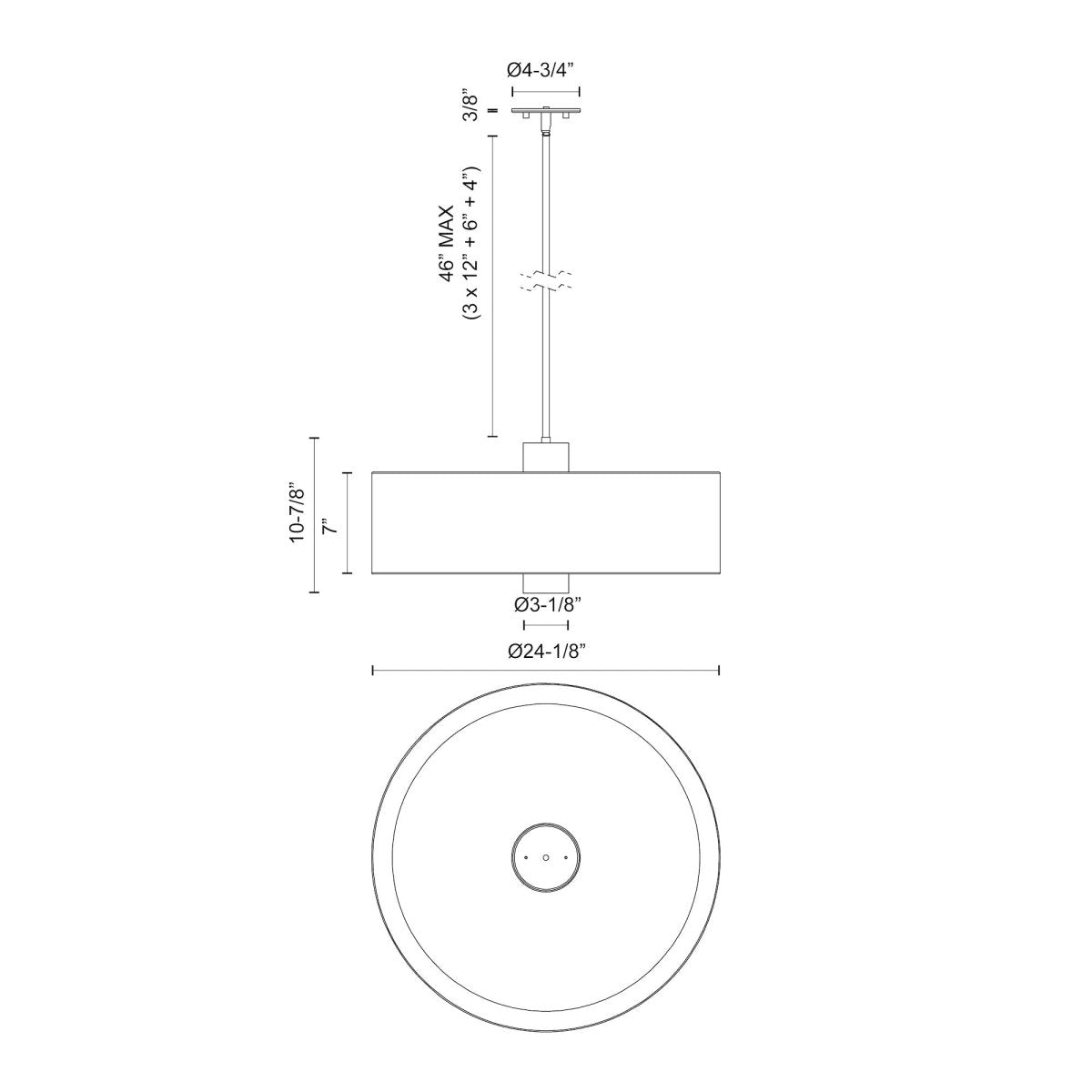 Suspension Theo - Lin d'or / blanc âgé by Alora Lighting | Luminaires & cie
