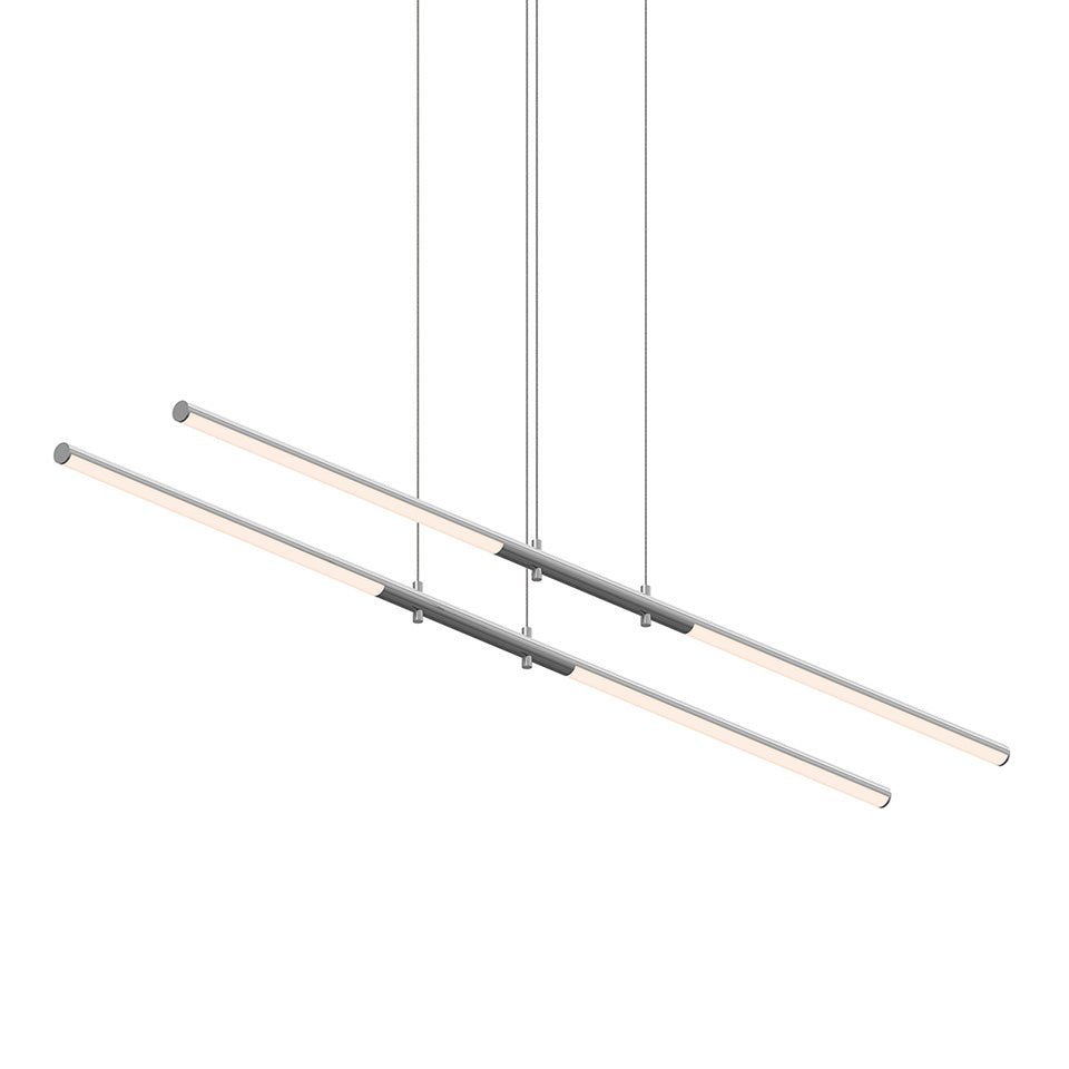 Suspension Tik - Tak Tandem - Chrome poli by Sonneman | Luminaires & cie