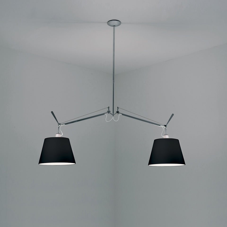 Suspension Tolomeo Double Shade - Noir 12" by Artemide | Luminaires & cie