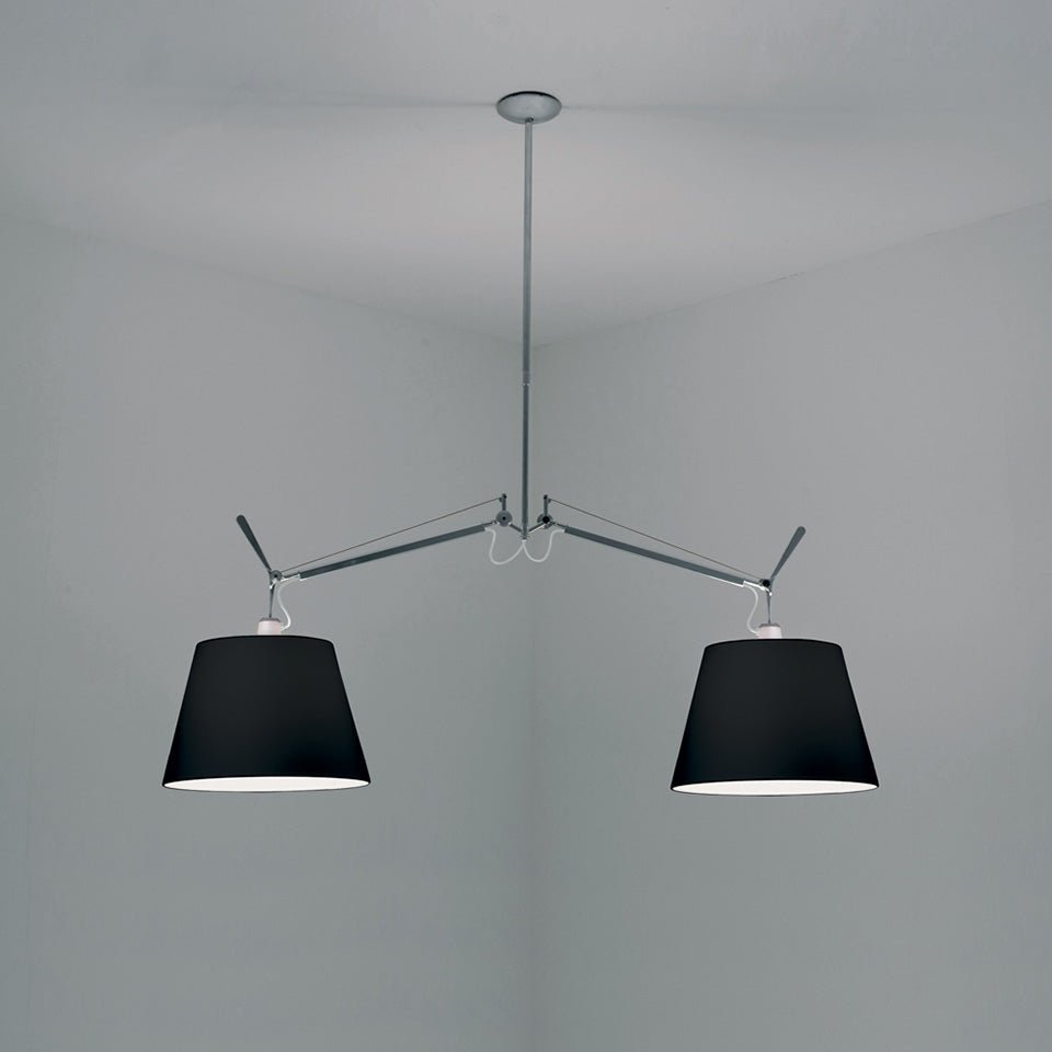 Suspension Tolomeo Double Shade - Noir 14" by Artemide | Luminaires & cie