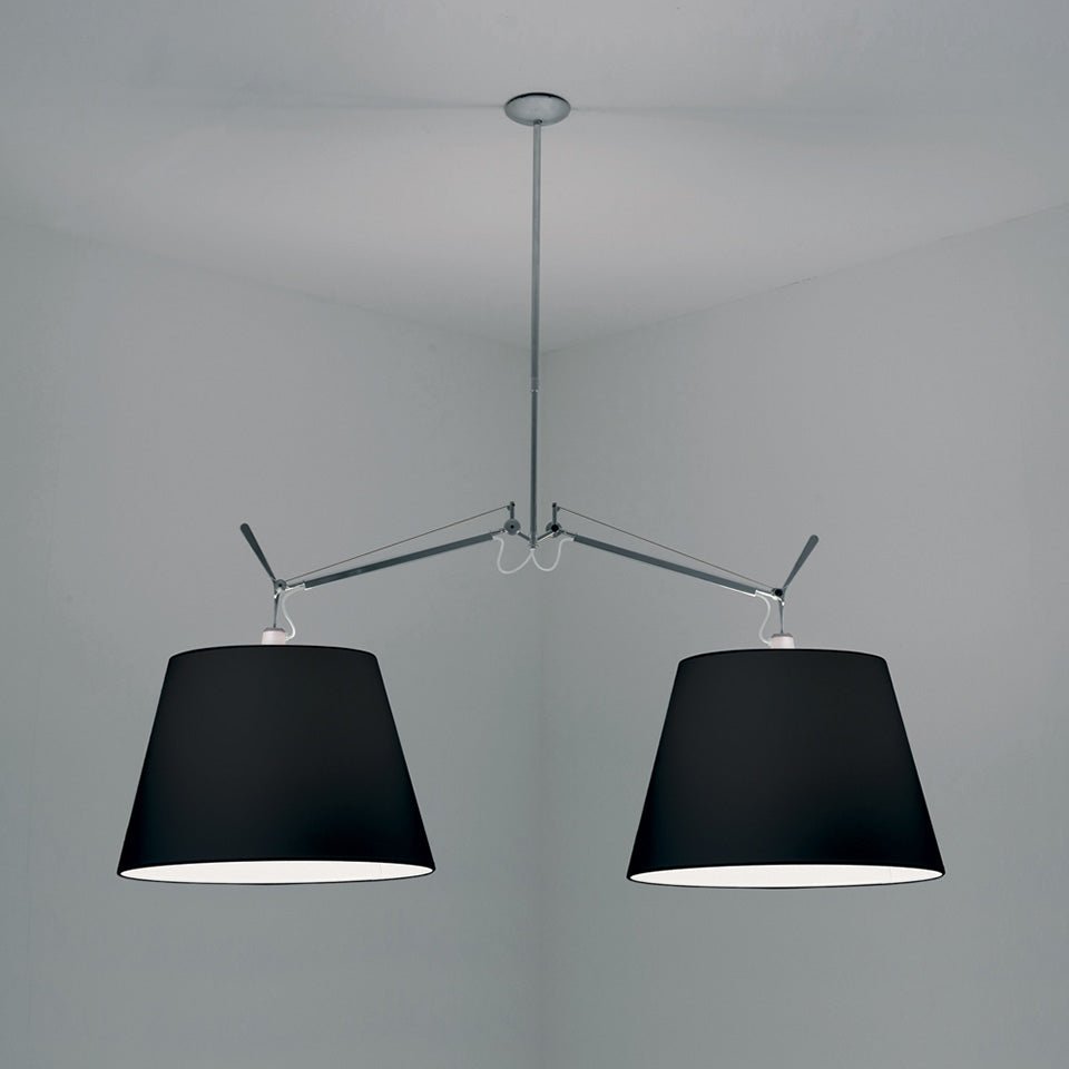Suspension Tolomeo Double Shade - Noir 17" by Artemide | Luminaires & cie