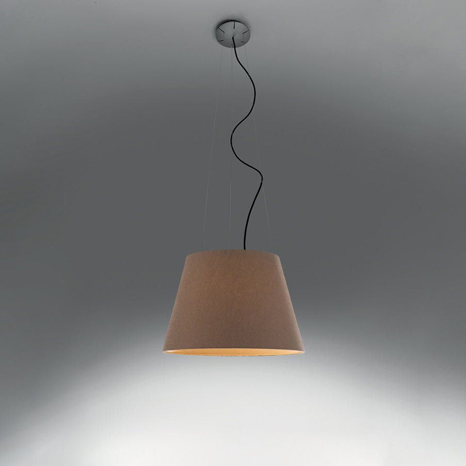 Suspension Tolomeo Mega Extérieure - Gris pigeon tissé by Artemide | Luminaires & cie