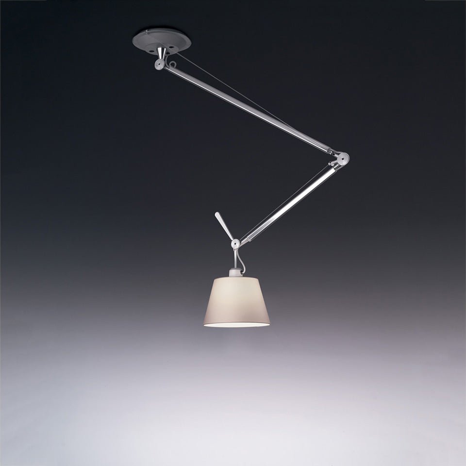 Suspension Tolomeo Off Center Shade - Parchemin 10" by Artemide | Luminaires & cie